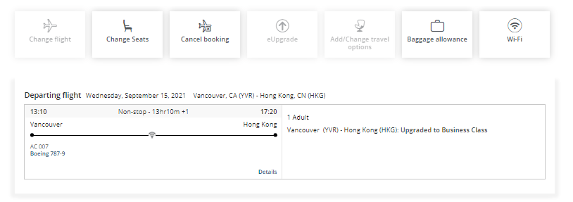 [新手專區] 加拿大航空計畫 (Air Canada Aeroplan) 會籍福利之升等額度 (eUpgrade Credits) 介紹 ...